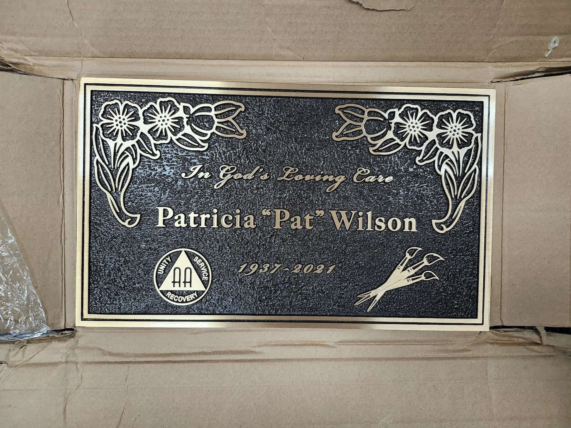 Bronze Memorial Plaque hand-carved by NJ Memorial Plaques in NJ — image 1
